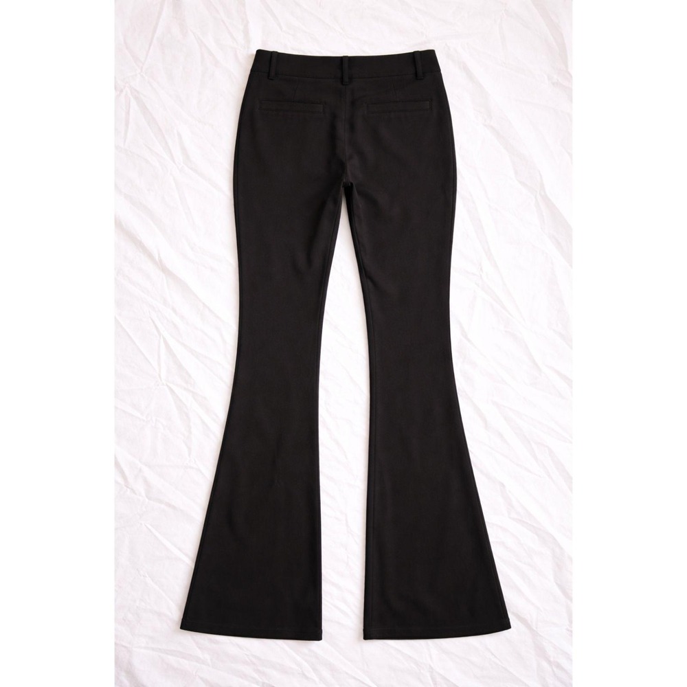 Betabrand Black Dress Yoga Pants Women L Flare Stretch Work Office Minimalist